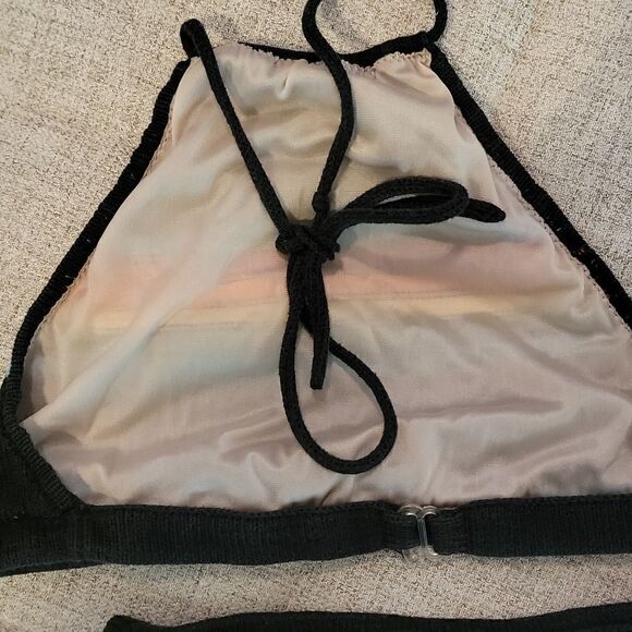 Black knit high rise bikini - Picture 5 of 10